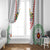 Saint Kitts and Nevis Window Curtain with Vibrant Flag Colors and Hibiscus Flower Design - Wonder Print Shop