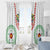 Saint Kitts and Nevis Window Curtain with Vibrant Flag Colors and Hibiscus Flower Design - Wonder Print Shop