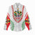 Saint Kitts and Nevis Women Casual Shirt with Vibrant Flag Colors and Hibiscus Flower Design - Wonder Print Shop