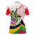 Saint Kitts and Nevis Women Polo Shirt with Vibrant Flag Colors and Hibiscus Flower Design - Wonder Print Shop