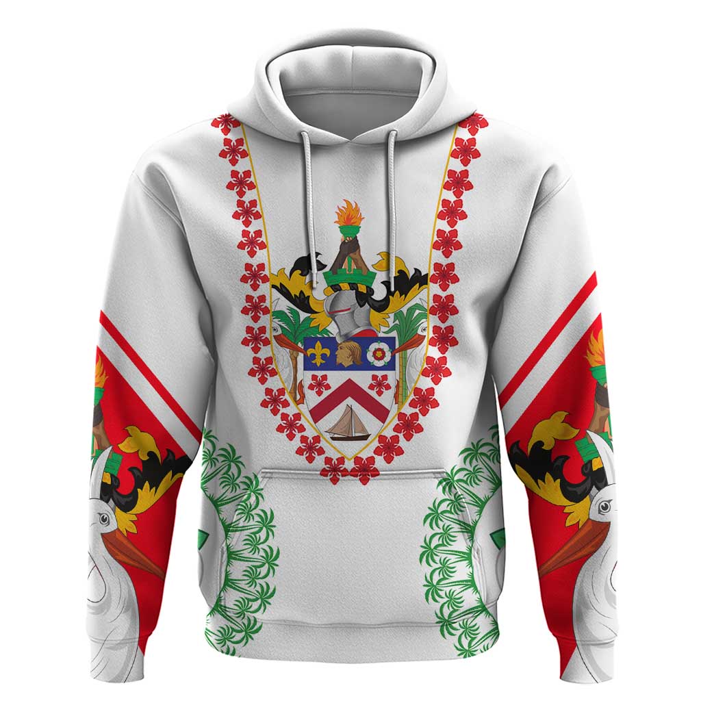 Saint Kitts and Nevis Zip Hoodie with Vibrant Flag Colors and Hibiscus Flower Design - Wonder Print Shop