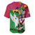 Saint Kitts and Nevis Apparel Baseball Jersey with National Coat of Arms and Cannon Graphic in Red and Green Cultural Pattern Design - Wonder Print Shop