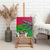 Saint Kitts and Nevis Apparel Canvas Wall Art with National Coat of Arms and Cannon Graphic in Red and Green Cultural Pattern Design - Wonder Print Shop
