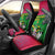 Saint Kitts and Nevis Apparel Car Seat Cover with National Coat of Arms and Cannon Graphic in Red and Green Cultural Pattern Design - Wonder Print Shop