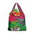 Saint Kitts and Nevis Apparel Grocery Bag with National Coat of Arms and Cannon Graphic in Red and Green Cultural Pattern Design - Wonder Print Shop
