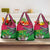 Saint Kitts and Nevis Apparel Grocery Bag with National Coat of Arms and Cannon Graphic in Red and Green Cultural Pattern Design - Wonder Print Shop