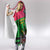 Saint Kitts and Nevis Apparel Hooded Blanket with National Coat of Arms and Cannon Graphic in Red and Green Cultural Pattern Design - Wonder Print Shop