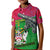 Saint Kitts and Nevis Apparel Kid Polo Shirt with National Coat of Arms and Cannon Graphic in Red and Green Cultural Pattern Design - Wonder Print Shop