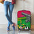 Saint Kitts and Nevis Apparel Luggage Cover with National Coat of Arms and Cannon Graphic in Red and Green Cultural Pattern Design - Wonder Print Shop