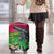 Saint Kitts and Nevis Apparel Luggage Cover with National Coat of Arms and Cannon Graphic in Red and Green Cultural Pattern Design - Wonder Print Shop