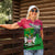 Saint Kitts and Nevis Apparel Women Polo Shirt with National Coat of Arms and Cannon Graphic in Red and Green Cultural Pattern Design - Wonder Print Shop