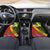 Saint Kitts and Nevis Apparel Car Mats with Coat of Arms, Palm Trees, and Hammock Graphic in Tropical Green and Flag-Inspired Design - Wonder Print Shop