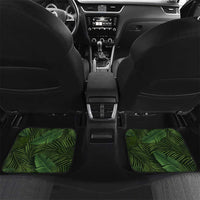 Saint Kitts and Nevis Apparel Car Mats with Coat of Arms, Palm Trees, and Hammock Graphic in Tropical Green and Flag-Inspired Design - Wonder Print Shop