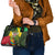Saint Kitts and Nevis Apparel Shoulder Handbag with Coat of Arms, Palm Trees, and Hammock Graphic in Tropical Green and Flag-Inspired Design - Wonder Print Shop