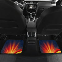 North Macedonia Independence Day Car Mats Balkan Lynx Red Poppy Flowers Church Flag