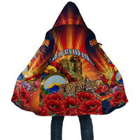 North Macedonia Independence Day Cloak Balkan Lynx Red Poppy Flowers Church Flag