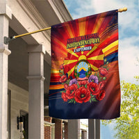 North Macedonia Independence Day Garden Flag Balkan Lynx Red Poppy Flowers Church Flag
