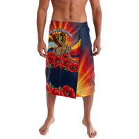 North Macedonia Independence Day Lavalava Balkan Lynx Red Poppy Flowers Church Flag