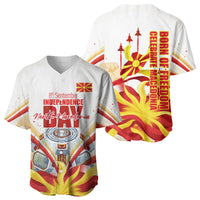North Macedonia Independence Day Baseball Jersey Ilinden Monument Raised Fist Jets Flag
