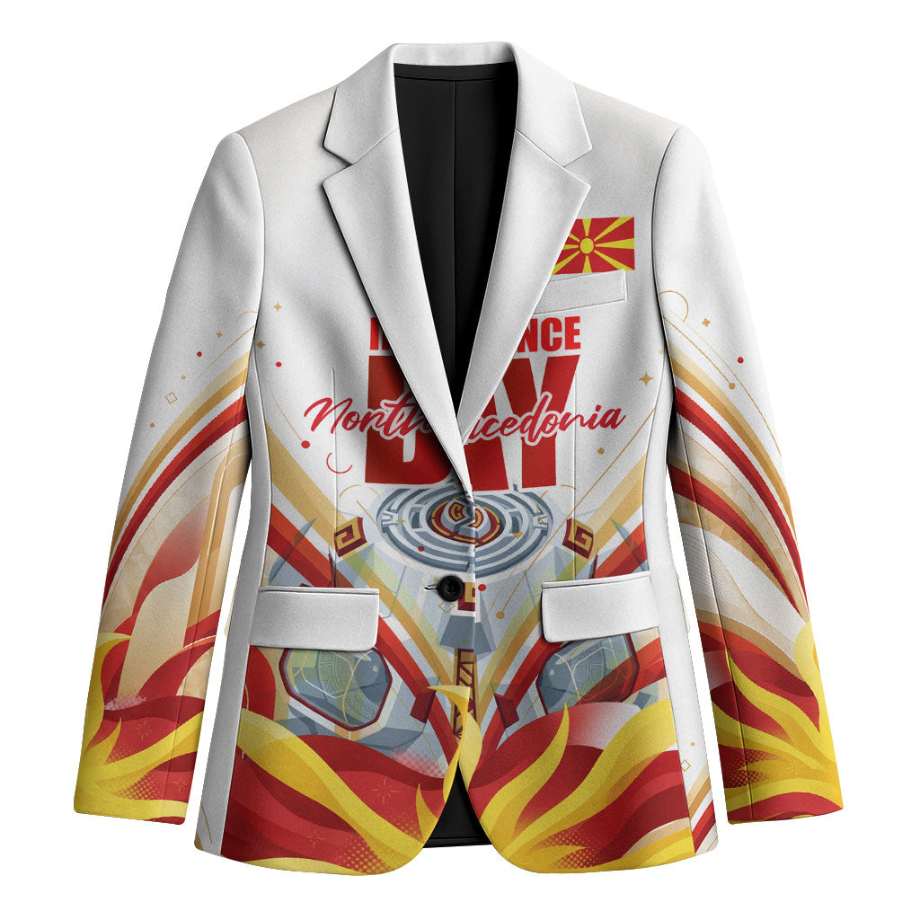 North Macedonia Independence Day Blazer Ilinden Monument Raised Fist Jets Flag