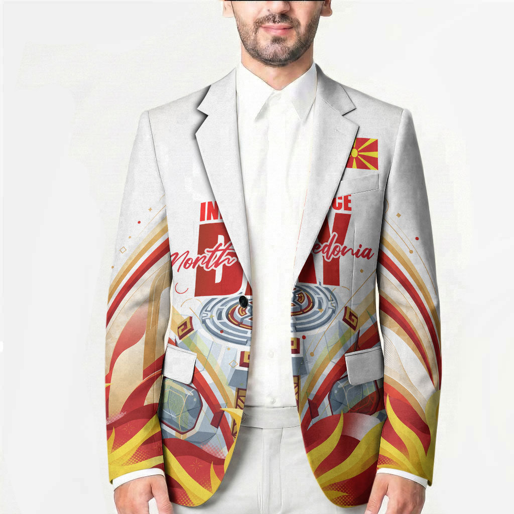 North Macedonia Independence Day Blazer Ilinden Monument Raised Fist Jets Flag
