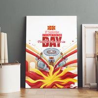 North Macedonia Independence Day Canvas Wall Art Ilinden Monument Raised Fist Jets Flag