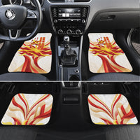 North Macedonia Independence Day Car Mats Ilinden Monument Raised Fist Jets Flag