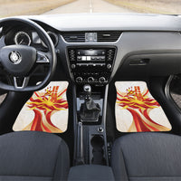 North Macedonia Independence Day Car Mats Ilinden Monument Raised Fist Jets Flag