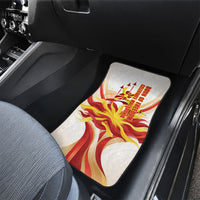 North Macedonia Independence Day Car Mats Ilinden Monument Raised Fist Jets Flag