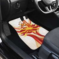 North Macedonia Independence Day Car Mats Ilinden Monument Raised Fist Jets Flag