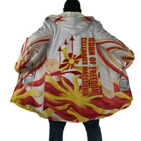 North Macedonia Independence Day Cloak Ilinden Monument Raised Fist Jets Flag