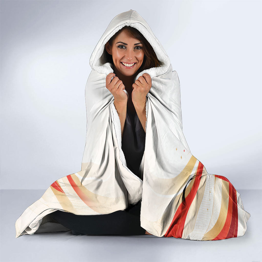 North Macedonia Independence Day Hooded Blanket Ilinden Monument Raised Fist Jets Flag
