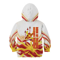 North Macedonia Independence Day Kid Hoodie Ilinden Monument Raised Fist Jets Flag