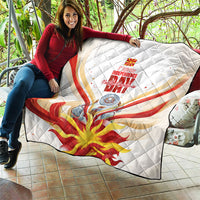 North Macedonia Independence Day Quilt Ilinden Monument Raised Fist Jets Flag