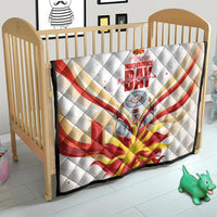 North Macedonia Independence Day Quilt Ilinden Monument Raised Fist Jets Flag