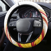North Macedonia Independence Day Steering Wheel Cover Ilinden Monument Raised Fist Jets Flag