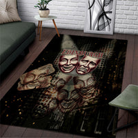 Edinburgh Fringe Area Rug Scotland Fringe Arts Comedy Tragedy Masks Castle Moon