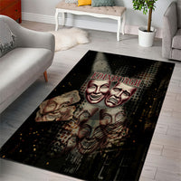 Edinburgh Fringe Area Rug Scotland Fringe Arts Comedy Tragedy Masks Castle Moon