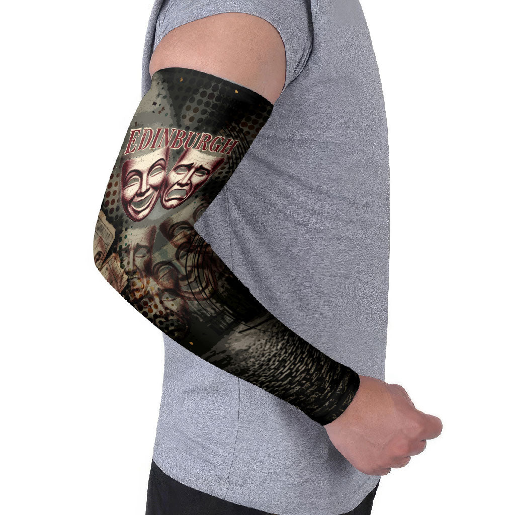 Edinburgh Fringe Arm Sleeves Scotland Fringe Arts Comedy Tragedy Masks Castle Moon