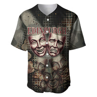 Edinburgh Fringe Baseball Jersey Scotland Fringe Arts Comedy Tragedy Masks Castle Moon