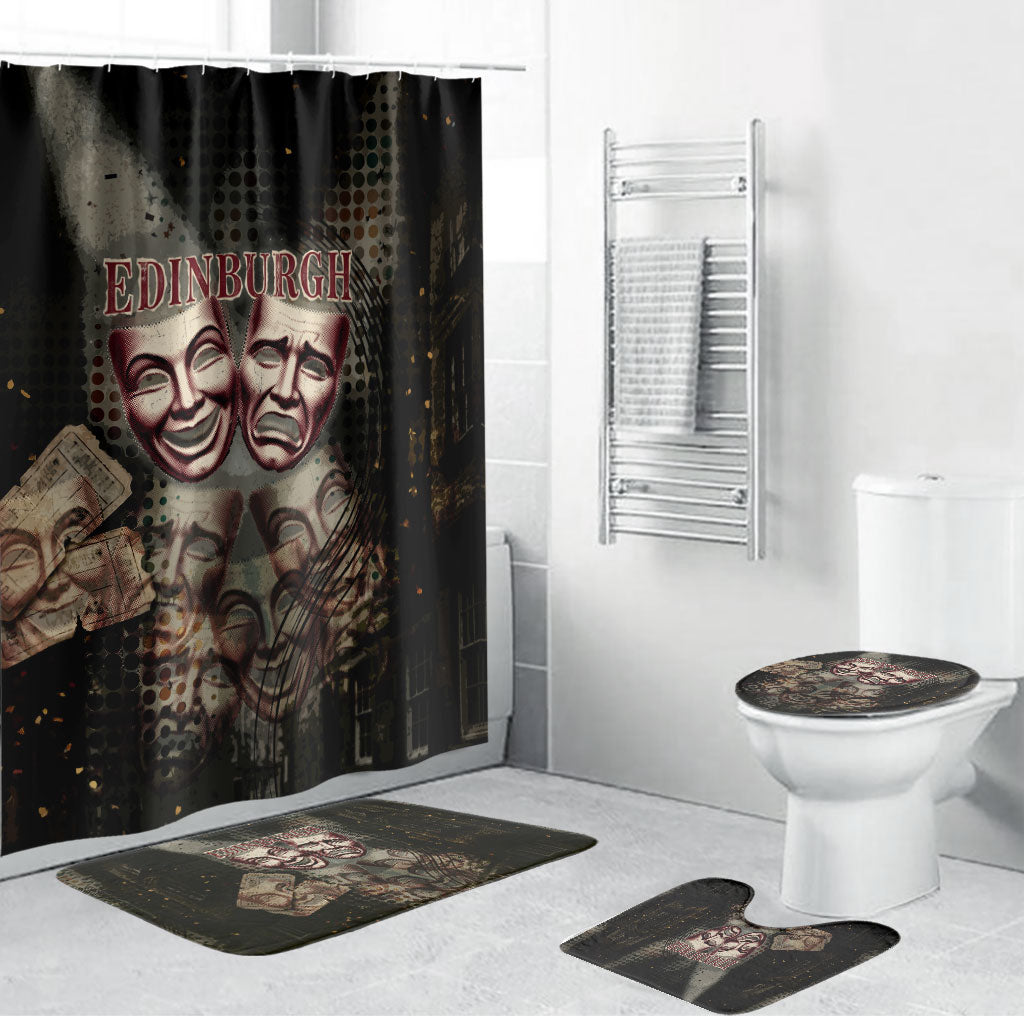 Edinburgh Fringe Bathroom Set Scotland Fringe Arts Comedy Tragedy Masks Castle Moon
