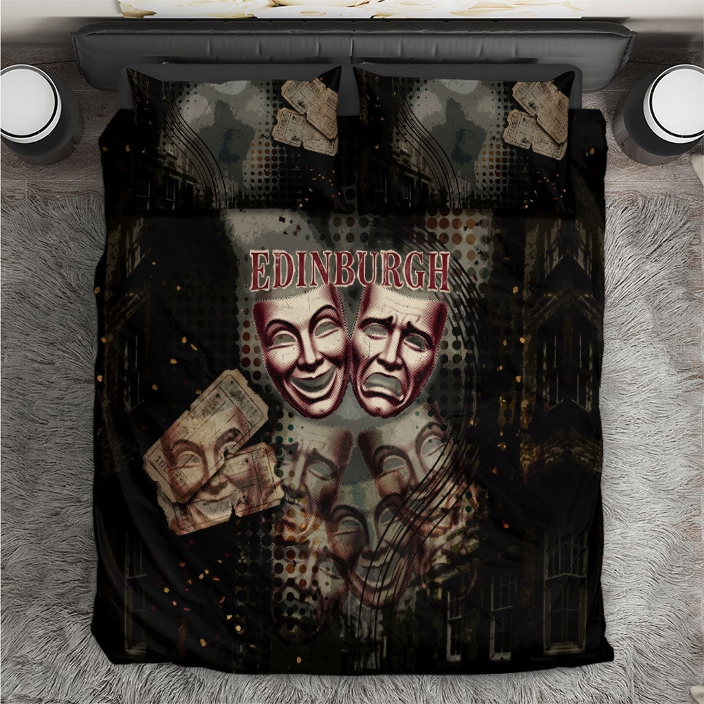 Edinburgh Fringe Bedding Set Scotland Fringe Arts Comedy Tragedy Masks Castle Moon