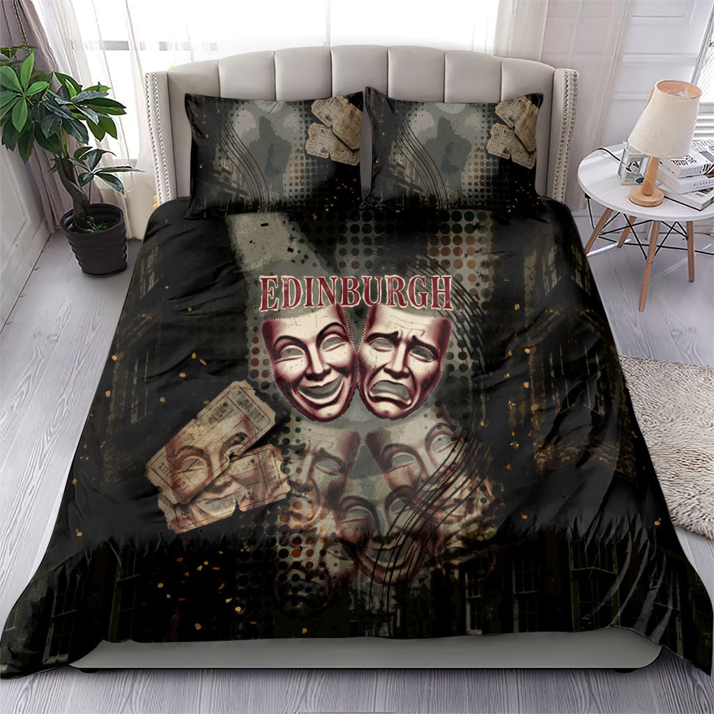 Edinburgh Fringe Bedding Set Scotland Fringe Arts Comedy Tragedy Masks Castle Moon