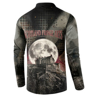 Edinburgh Fringe Button Sweatshirt Scotland Fringe Arts Comedy Tragedy Masks Castle Moon