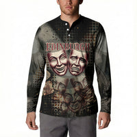 Edinburgh Fringe Button Sweatshirt Scotland Fringe Arts Comedy Tragedy Masks Castle Moon
