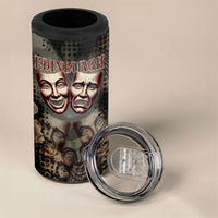 Edinburgh Fringe 4 in 1 Can Cooler Tumbler Scotland Fringe Arts Comedy Tragedy Masks Castle Moon
