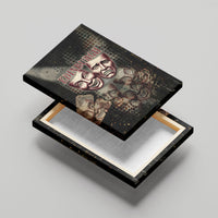 Edinburgh Fringe Canvas Wall Art Scotland Fringe Arts Comedy Tragedy Masks Castle Moon