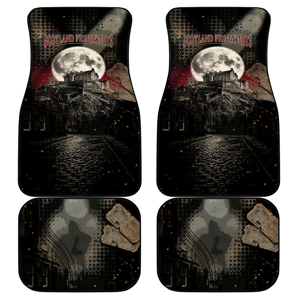 Edinburgh Fringe Car Mats Scotland Fringe Arts Comedy Tragedy Masks Castle Moon