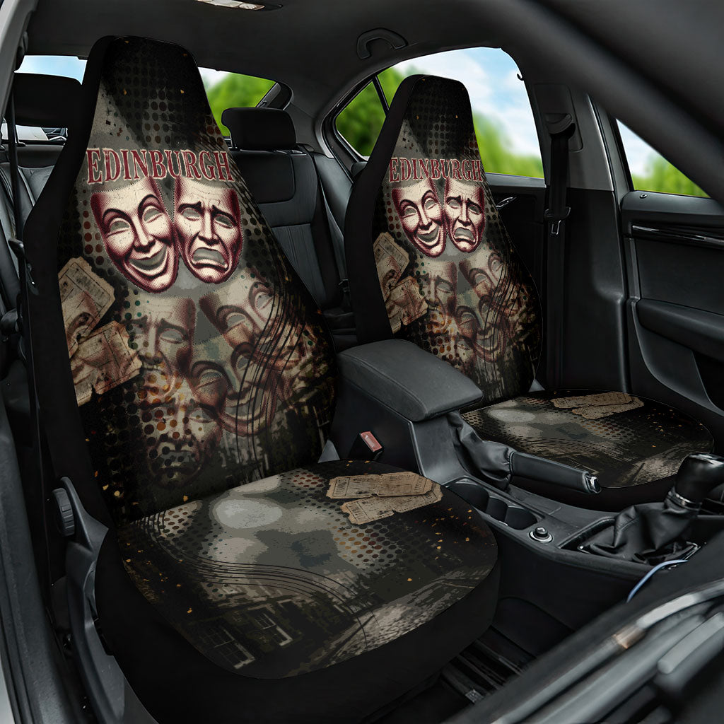 Edinburgh Fringe Car Seat Cover Scotland Fringe Arts Comedy Tragedy Masks Castle Moon