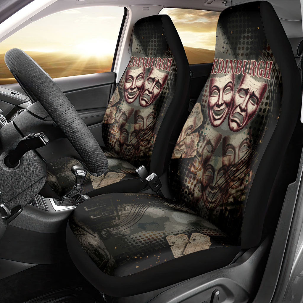 Edinburgh Fringe Car Seat Cover Scotland Fringe Arts Comedy Tragedy Masks Castle Moon